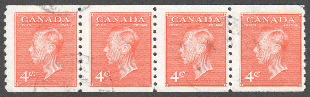 Canada Scott 310 Used F Strip - Click Image to Close